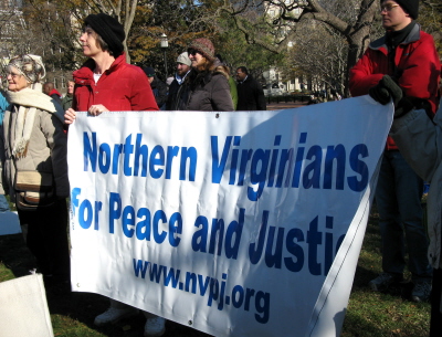 Banner of Northern Virginians for Peace and Justice