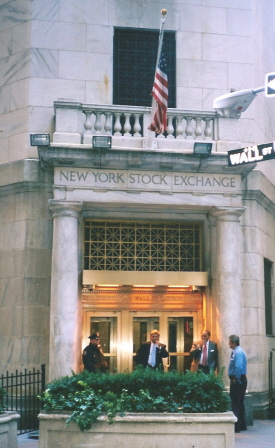 Entrance to New York Stock Exchange